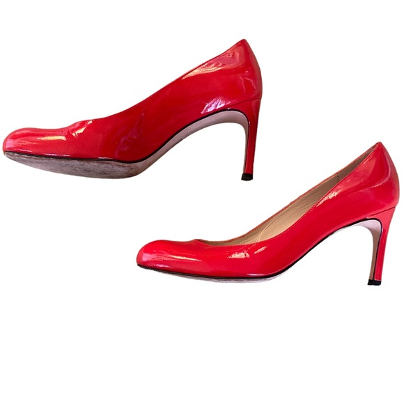 Stuart Weitzman Moody Red Patent Heels Pumps - 7 - Picture 9 of 15